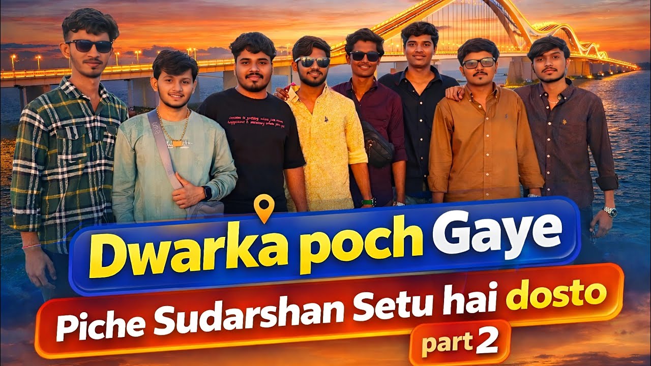 Dost ke Saath Dwarka Pahoch Gaye 😍 | Sudarshan Setu Bridge Photoshoot | Dwarka Trip Part 2