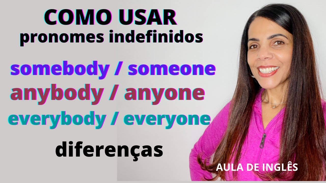PRONOMES INDEFINIDOS someone / somebody / anyone / anybody / everyone / everybody - aula de inglês
