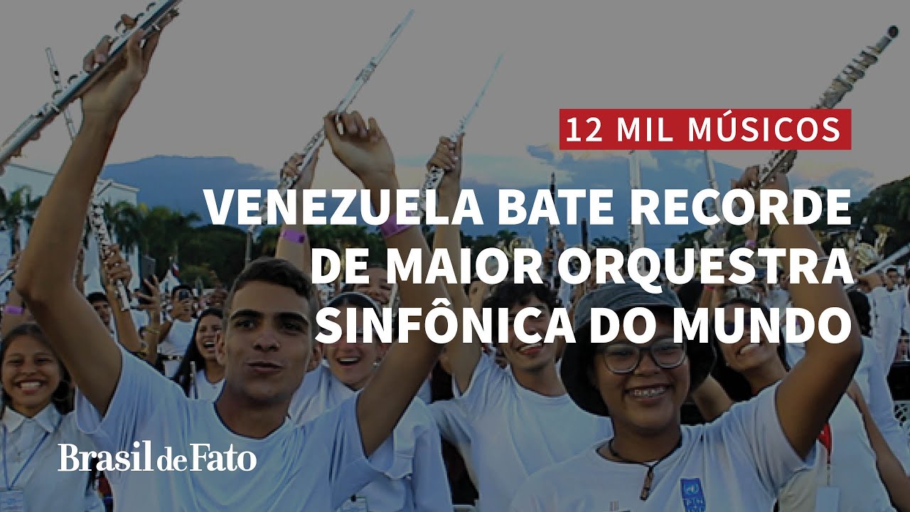 Com 12 mil m&uacute;sicos, Venezuela bate o recorde de maior orquestra sinf&ocirc;nica do mundo