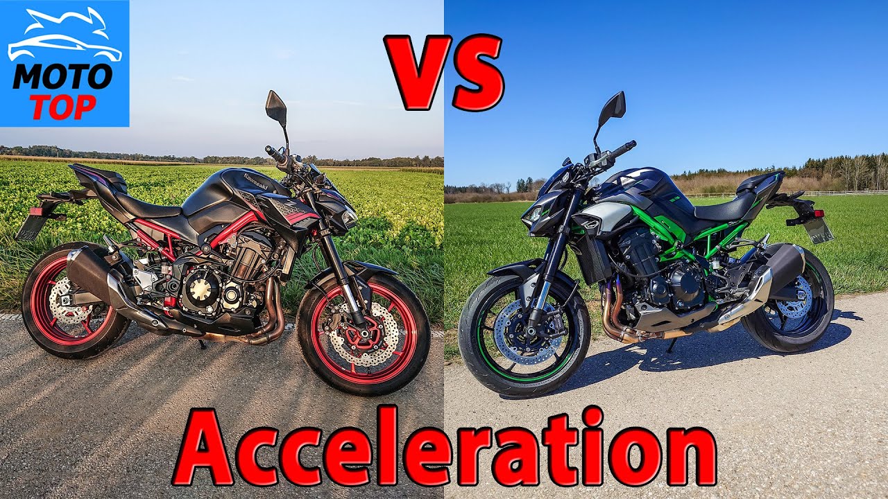 Kawasaki Z900 2021 vs 2025 - ACCELERATION Comparison - Gopro GPS measured
