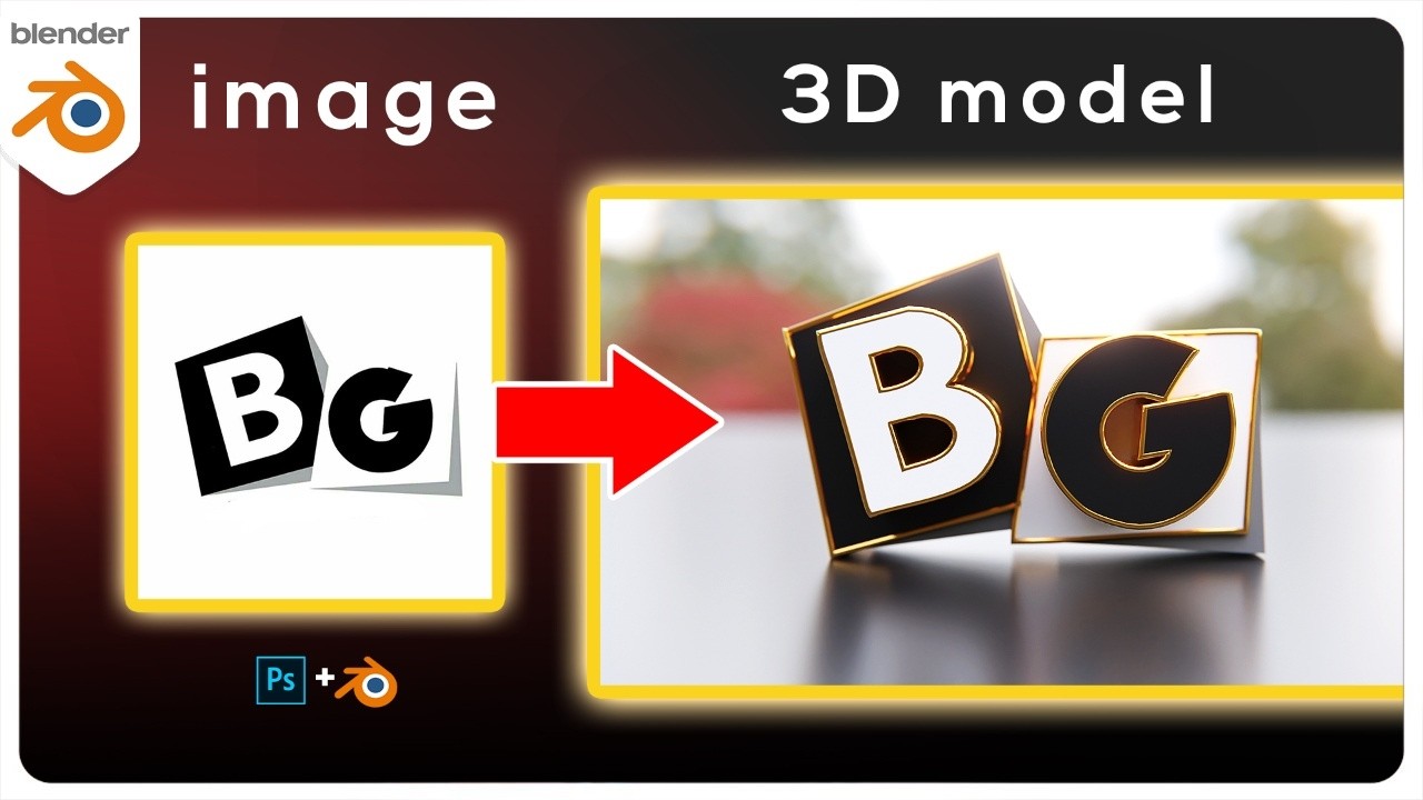 Convert 2D Images to 3D Model - Blender3D