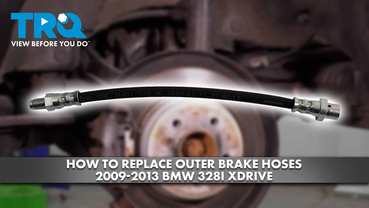 Как заменить задние внешние тормозные шланги на BMW 328i xDrive 2009-2013 годов