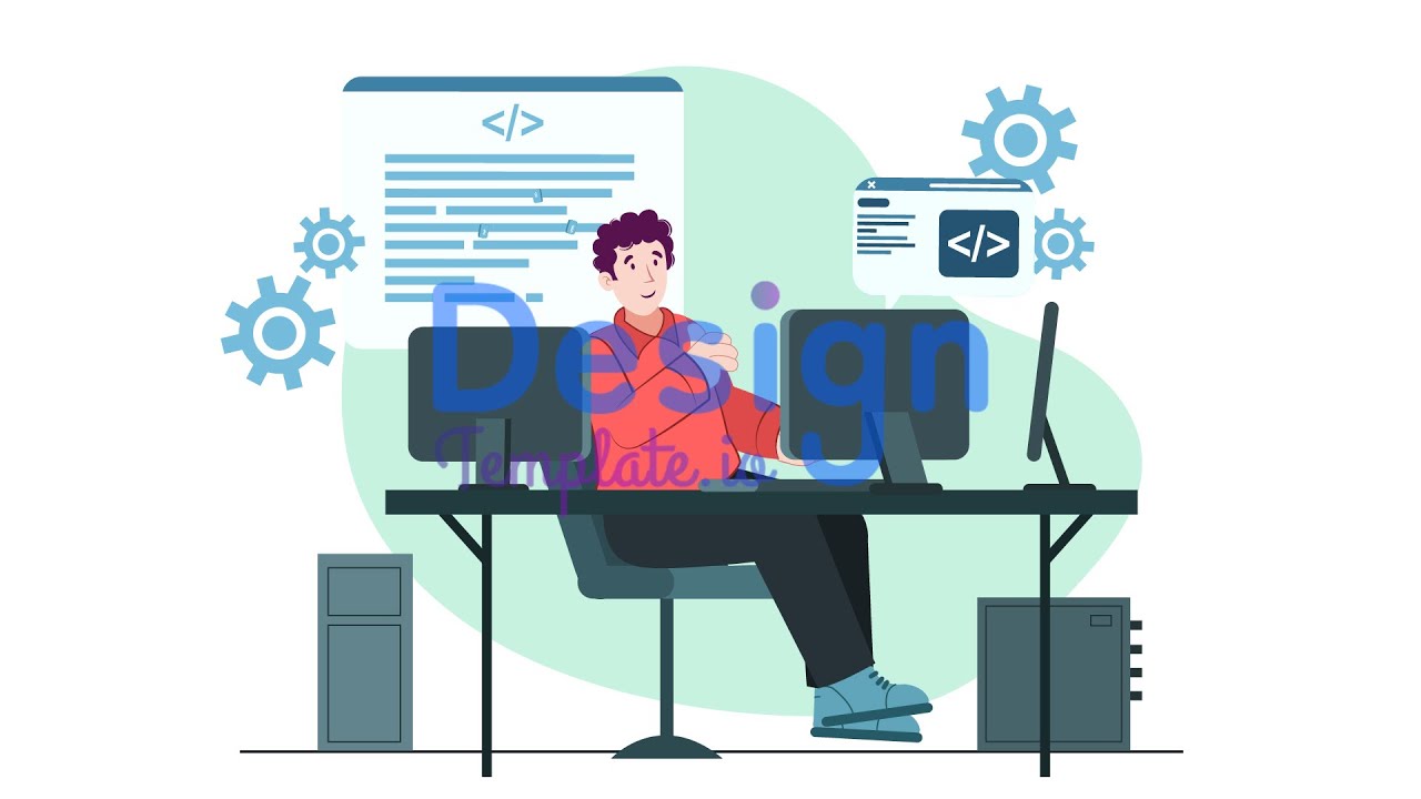 Coding 2D Cartoon Character Animation Scene After Effects Templates
