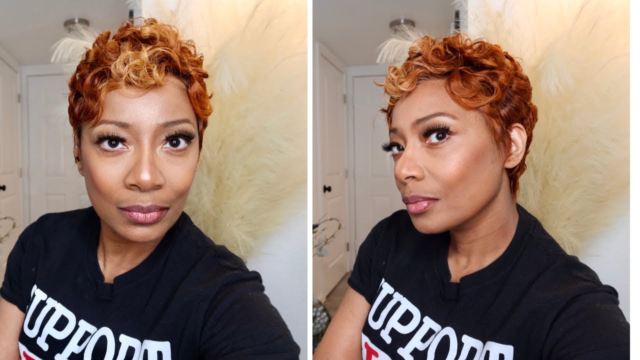 How to curl and style a short pixie cut wig | Pixie Cut Wig Styling | #happynewyear