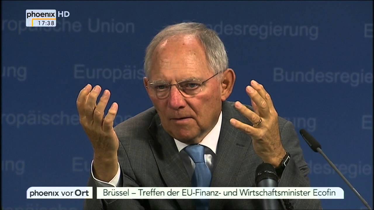 Griechenland-Krise: PK mit Wolfgang Schäuble zum Treffen des Ecofin am 12.05.2015