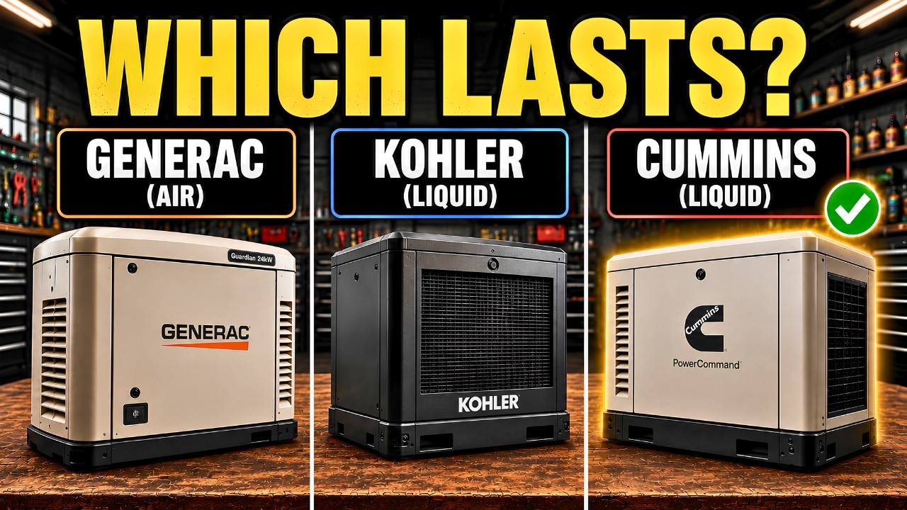 Generac vs Kohler vs Cummins: Which Whole Home Generator Actually Lasts?