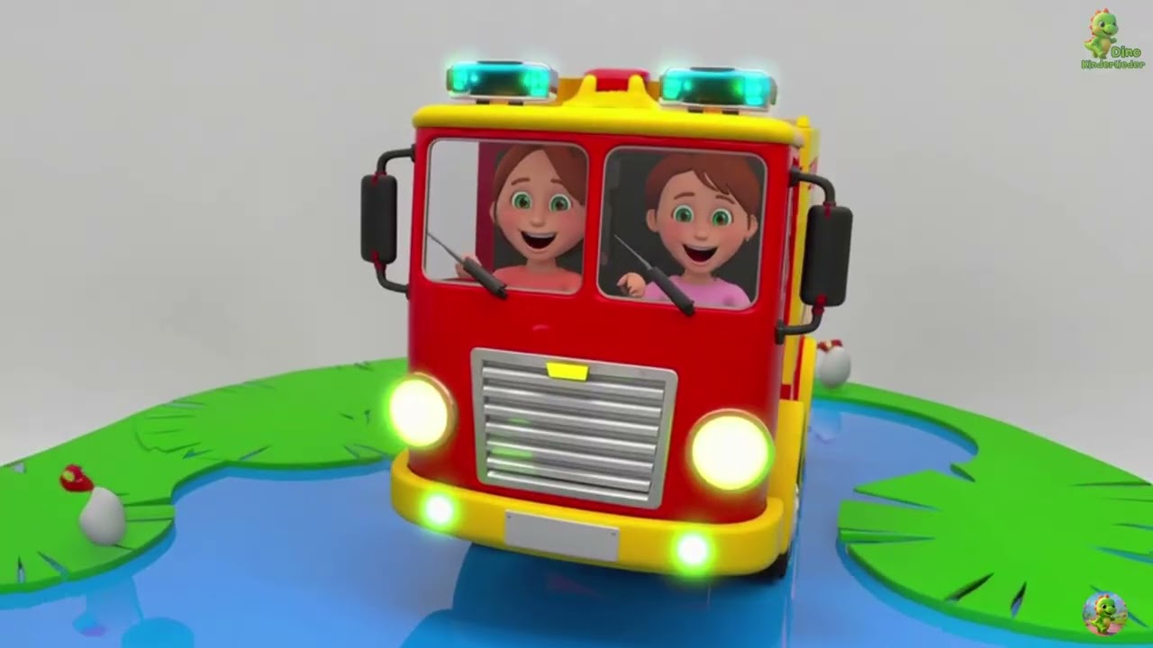 🚒 Tatütata, das Feuerwehrauto ist da! - Fahrzeuge Lied | Dino Kinderlieder
