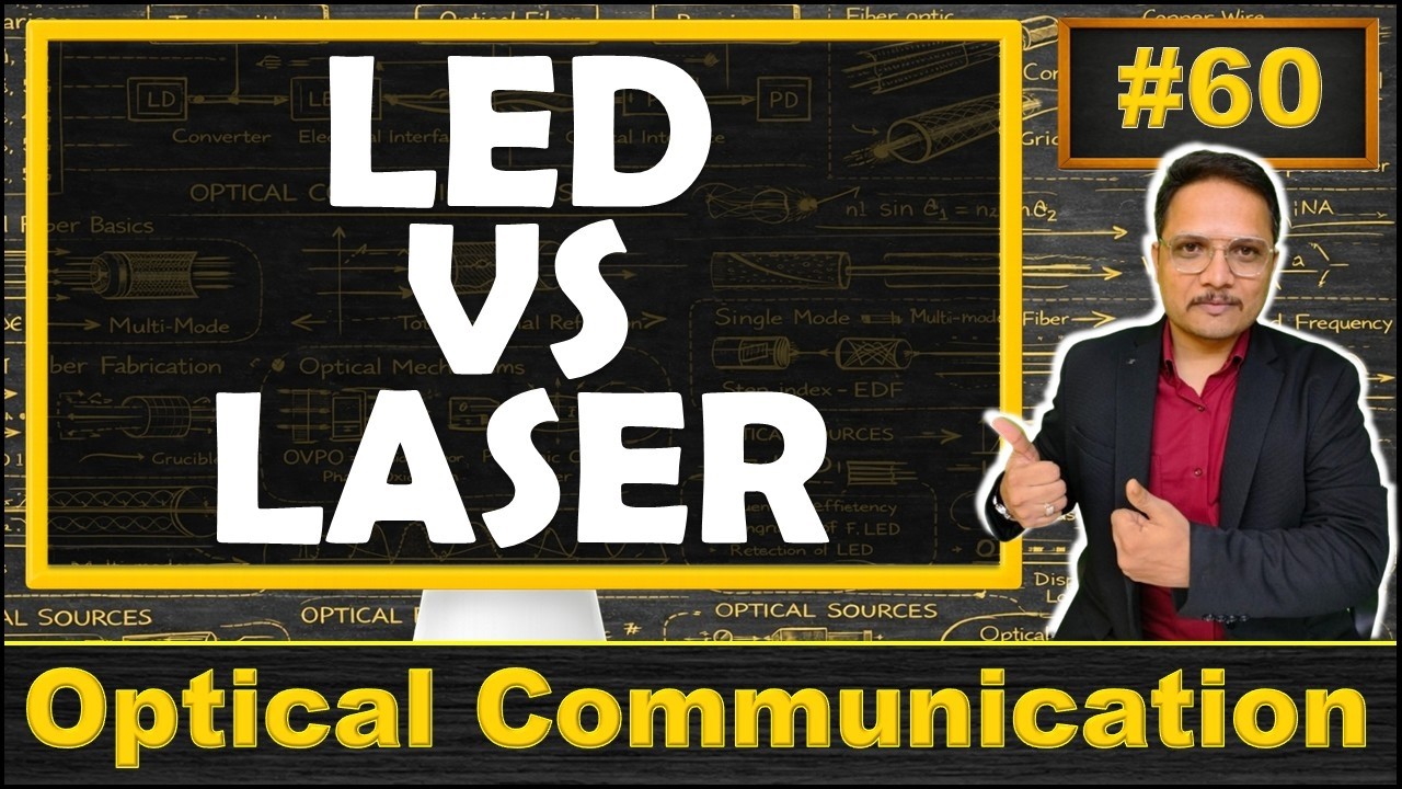 LED VS LASER Explained | Parameters of LED and LASER | Optical Fiber Communication