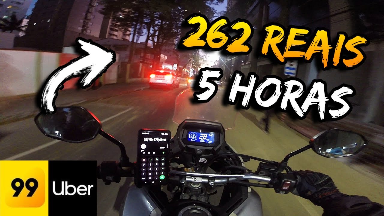 Fiz 262 REAIS Trabalhando Somente com a Uber Moto em Apenas 5 HORAS!