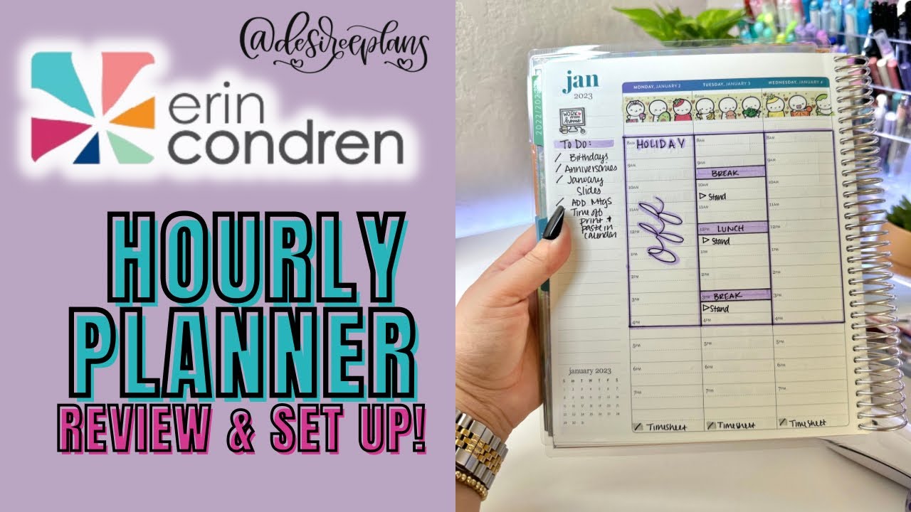 NEW! HOURLY PLANNER | PLAN WITH ME | WORK PLANNER | ERIN CONDREN 2023