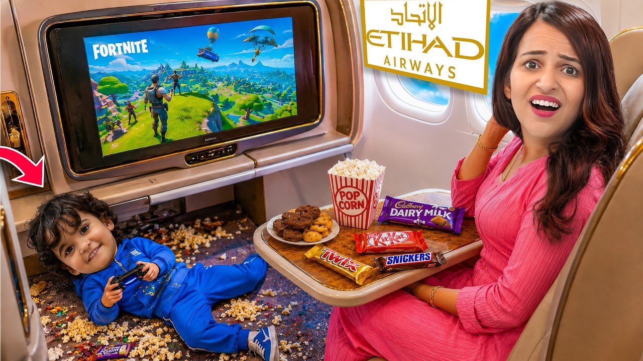 Our FIRST CLASS flight to INDIA (with 3 Year old) 😍