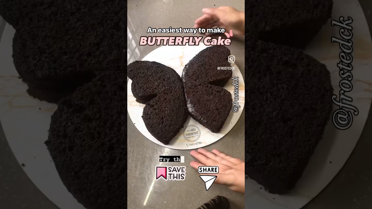 🦋 BUTTERFLY cake HACK 🦋.     Follow us@frostedck for more hacks 