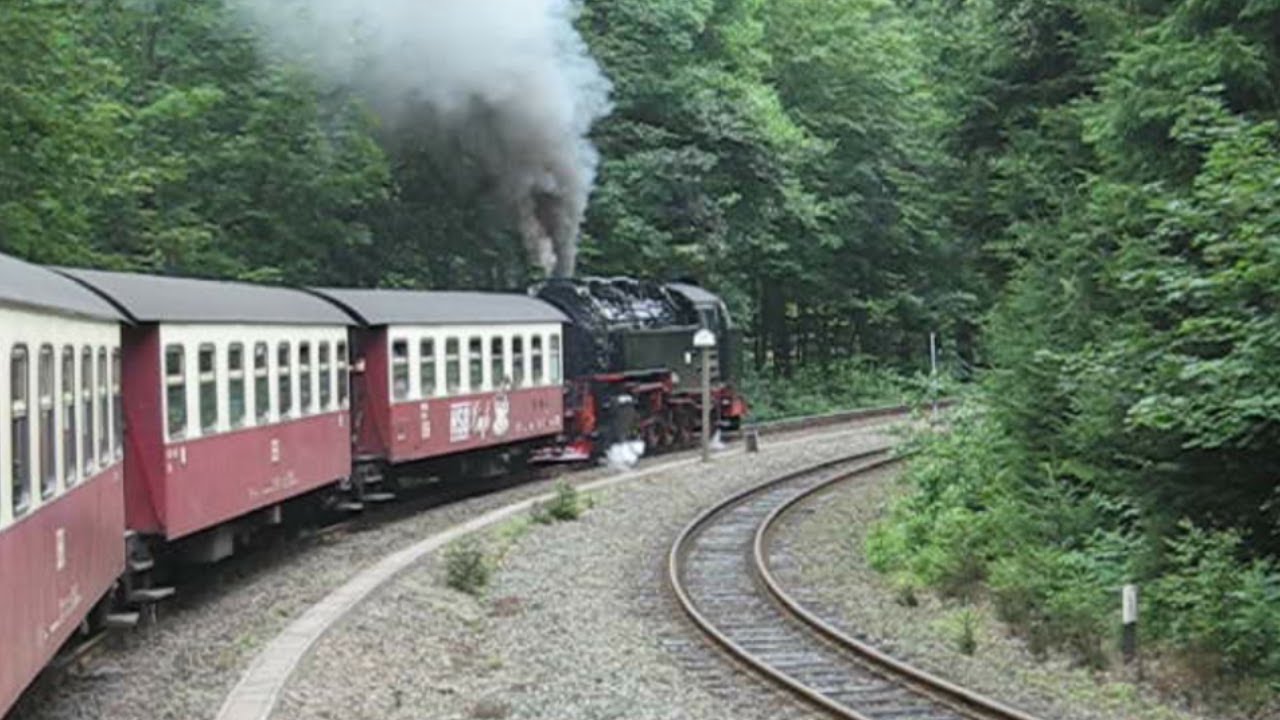 Germany: Onboard footage of the Brocken narrow gauge steam railway in the Harz National Park