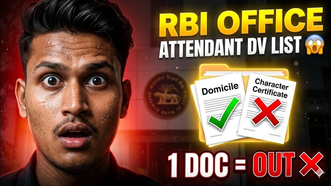 RBI Office Attendant Document Verification 😱 | Complete List + Mistakes ❌