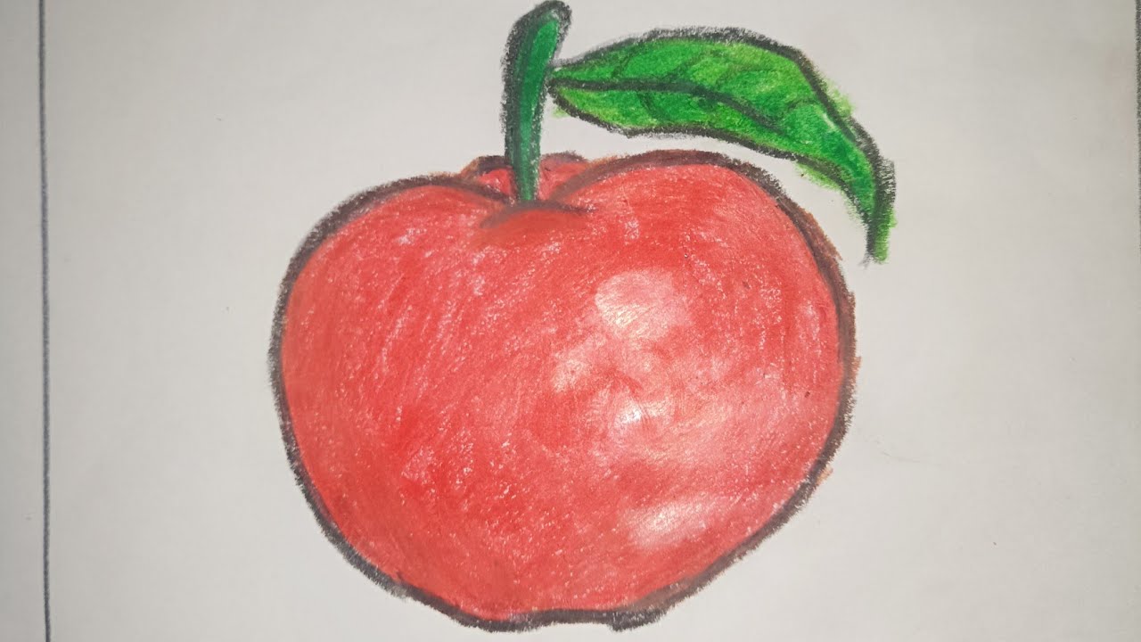 How to draw an Apple. Easy tricks for kids. Painting
