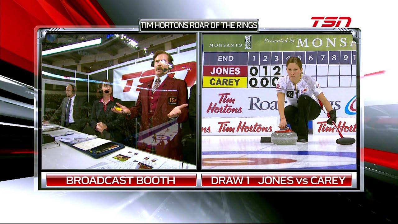 Ron Burgundy at the Tim Hortons Roar of the Rings