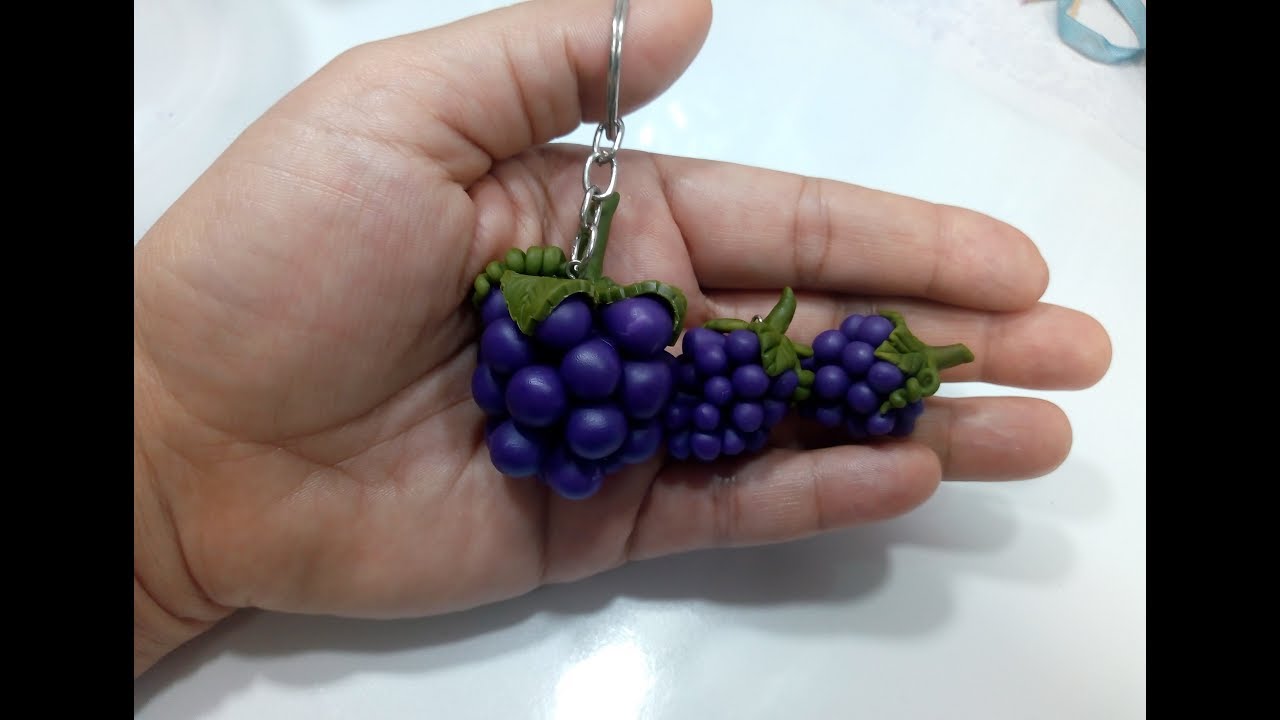 Cacho de uva em biscuit 360+cacho tradicional,vídeo duplo especial !