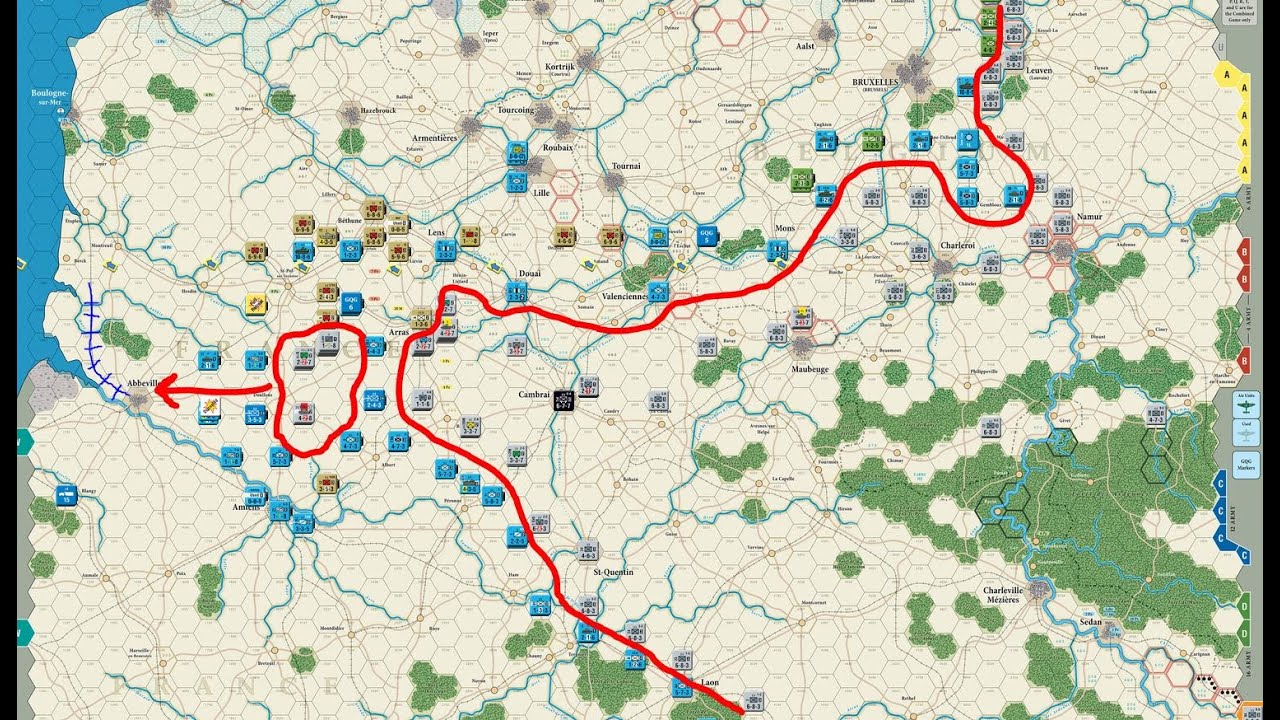 Thrilling final turns in France '40 - Rommel races to the sea! [France '40, GMT Games]