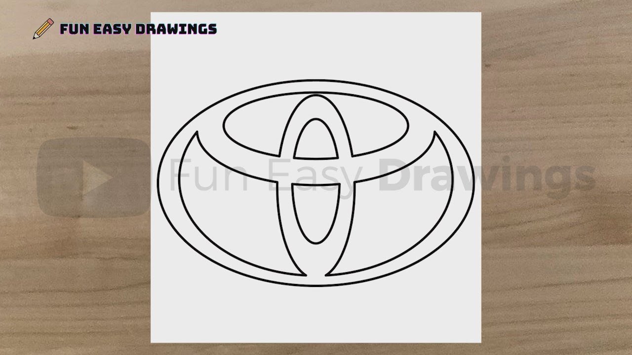 How to Draw Toyota Logo Easy - Fun Easy Drawings #FunEasyDrawings #easy #logo #drawing #toyota