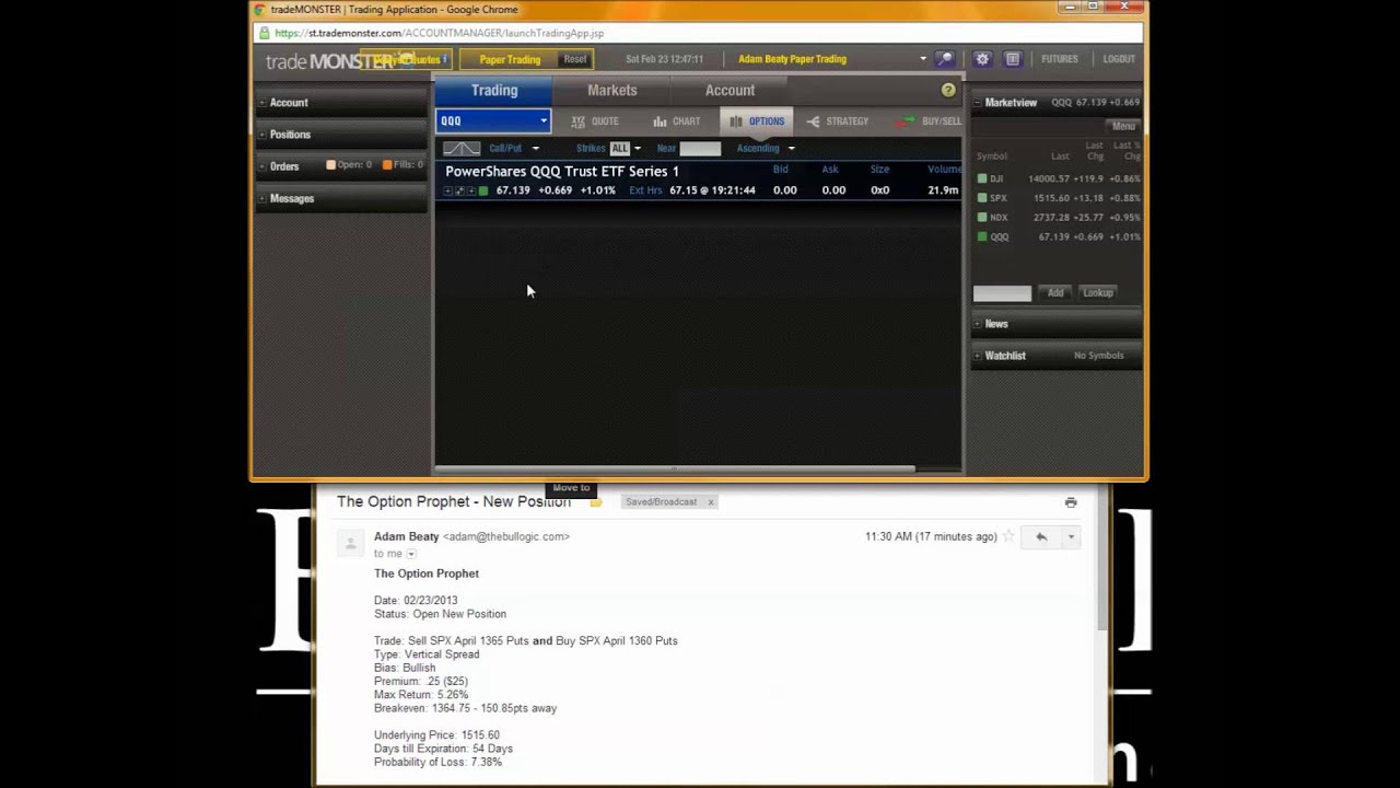 Use TradeMonster to Profit with TheOptionProphet.com