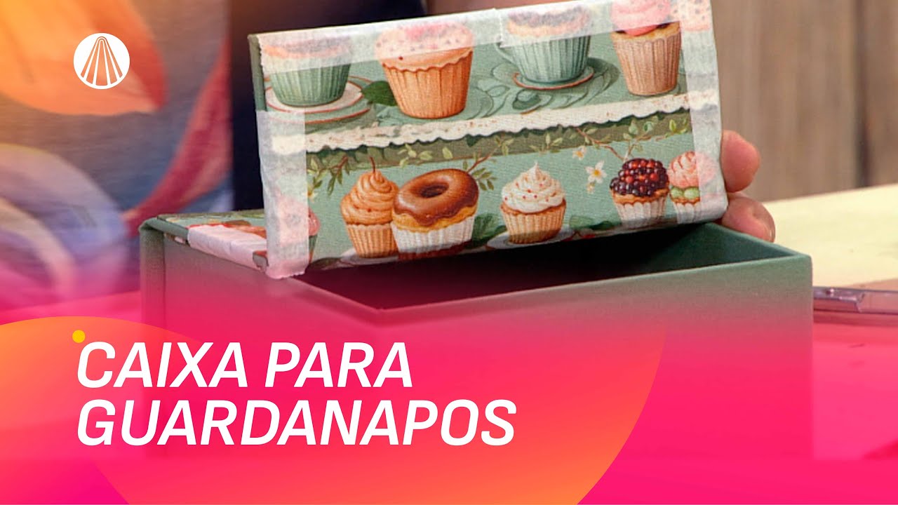 Caixa para guardanapos de coquetel em cartonagem | Faça Você Mesmo