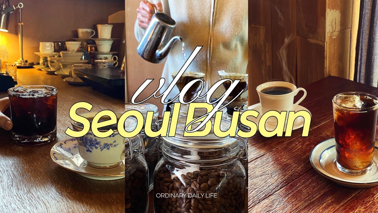 🇰🇷 서울 부산에서 관광객 모드로 보내는 겨울방학 | 취향저격 카페가고 도서관과 서점, 영화관 가는 한국일상 📔🍜🍺☕️