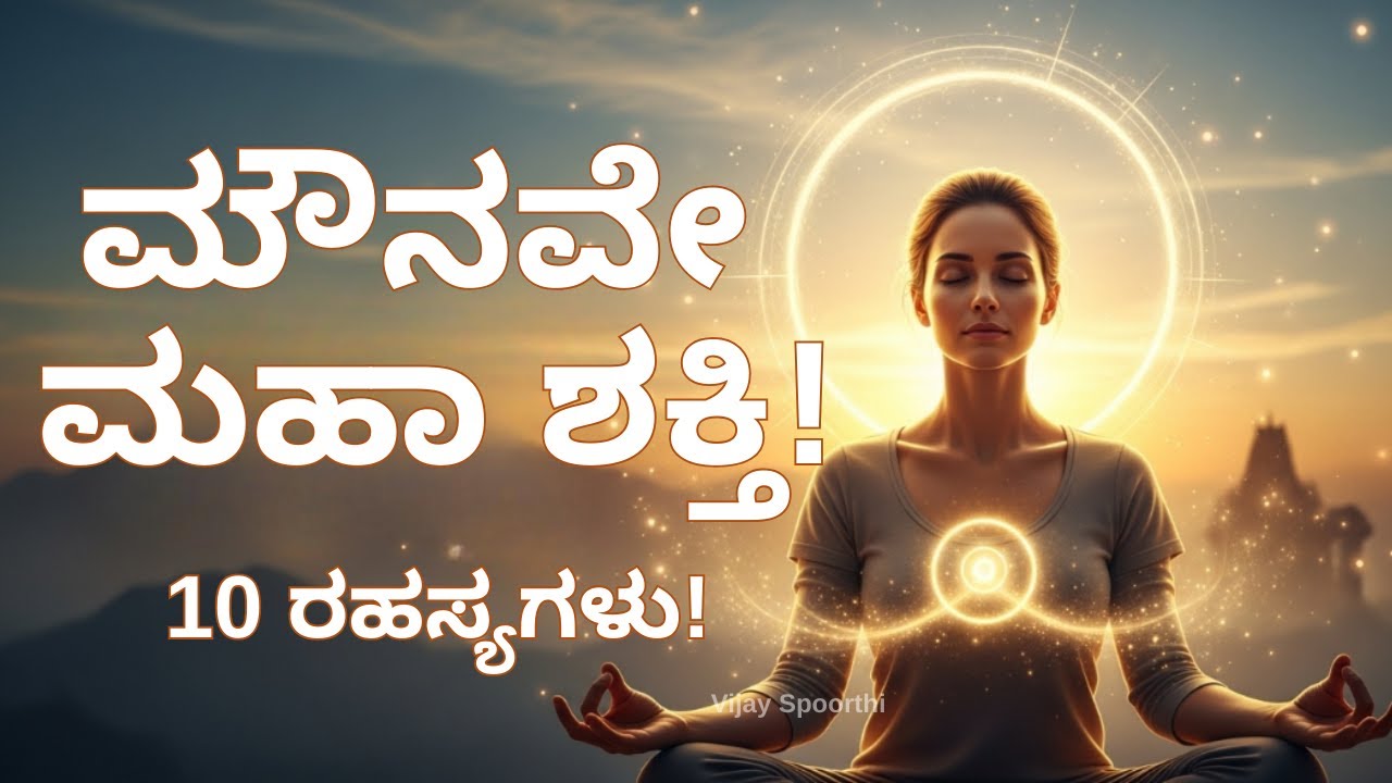 ಮೌನವೇ ಮಹಾ ಶಕ್ತಿ | ನಿಮ್ಮ ಜೀವನವನ್ನು ಬದಲಾಯಿಸುವ 10 ಗುಟ್ಟುಗಳು | Life Changing Power of Silence ✨#kannada