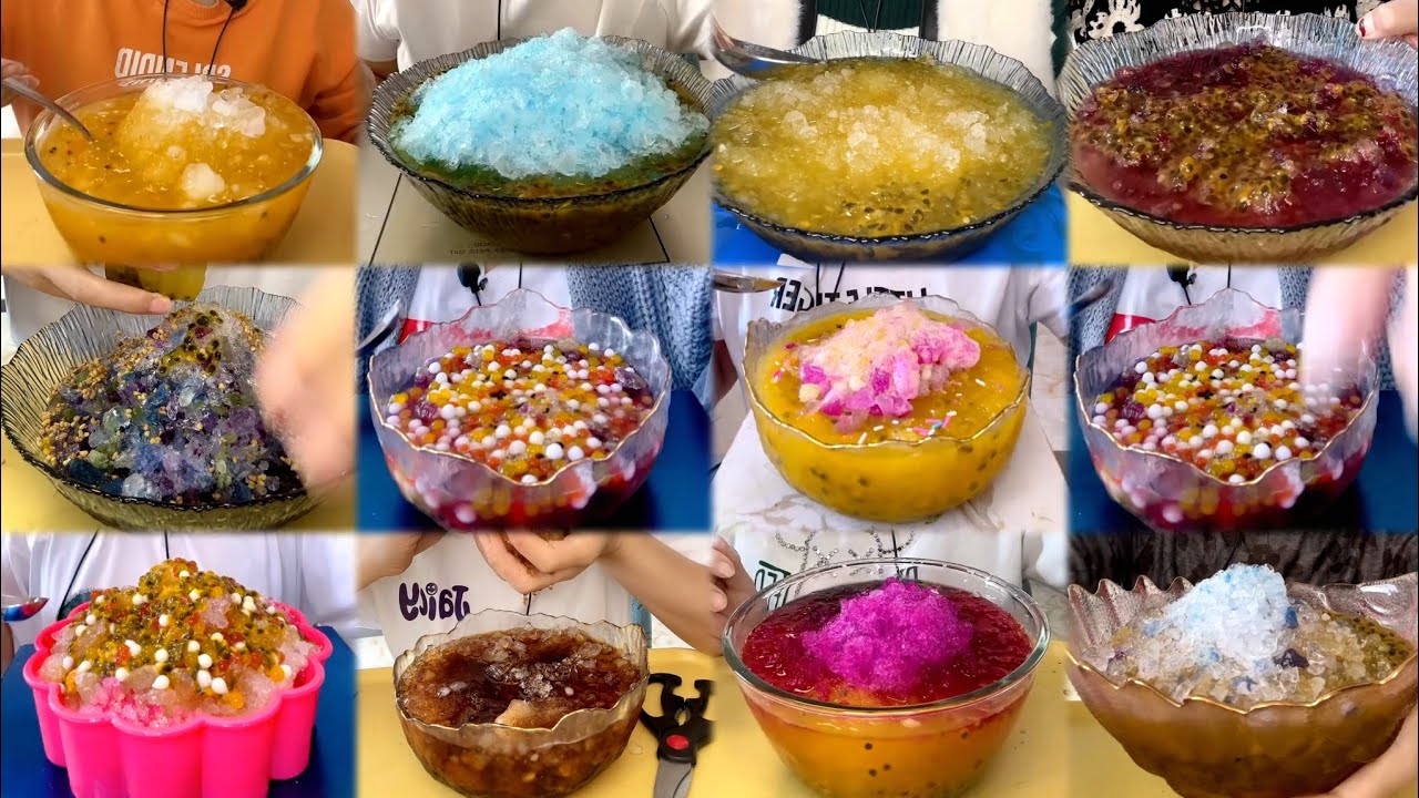 QIAN PASSION FRUIT MIXED SLUSY ICE EATING ASMR COLLECTION 