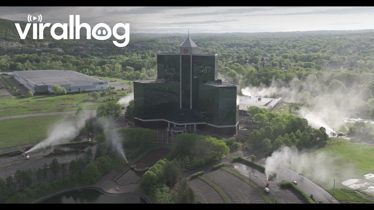 Sheraton Crossroads Hotel Controlled Implosion  || ViralHog