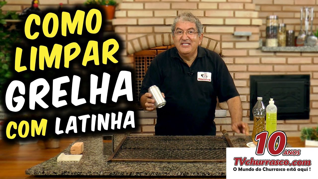 Como Limpar a Grelha da Churrasqueira com Latinha - Tv Churrasco - Manual do Churrasco - Parte 10
