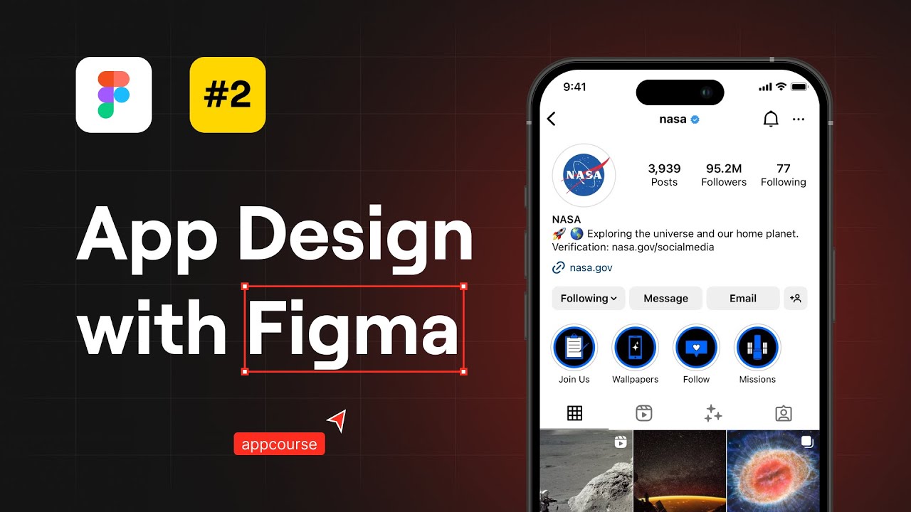 Make Instagram in Figma  - Mobile App Design Tutorial in Figma PART #2