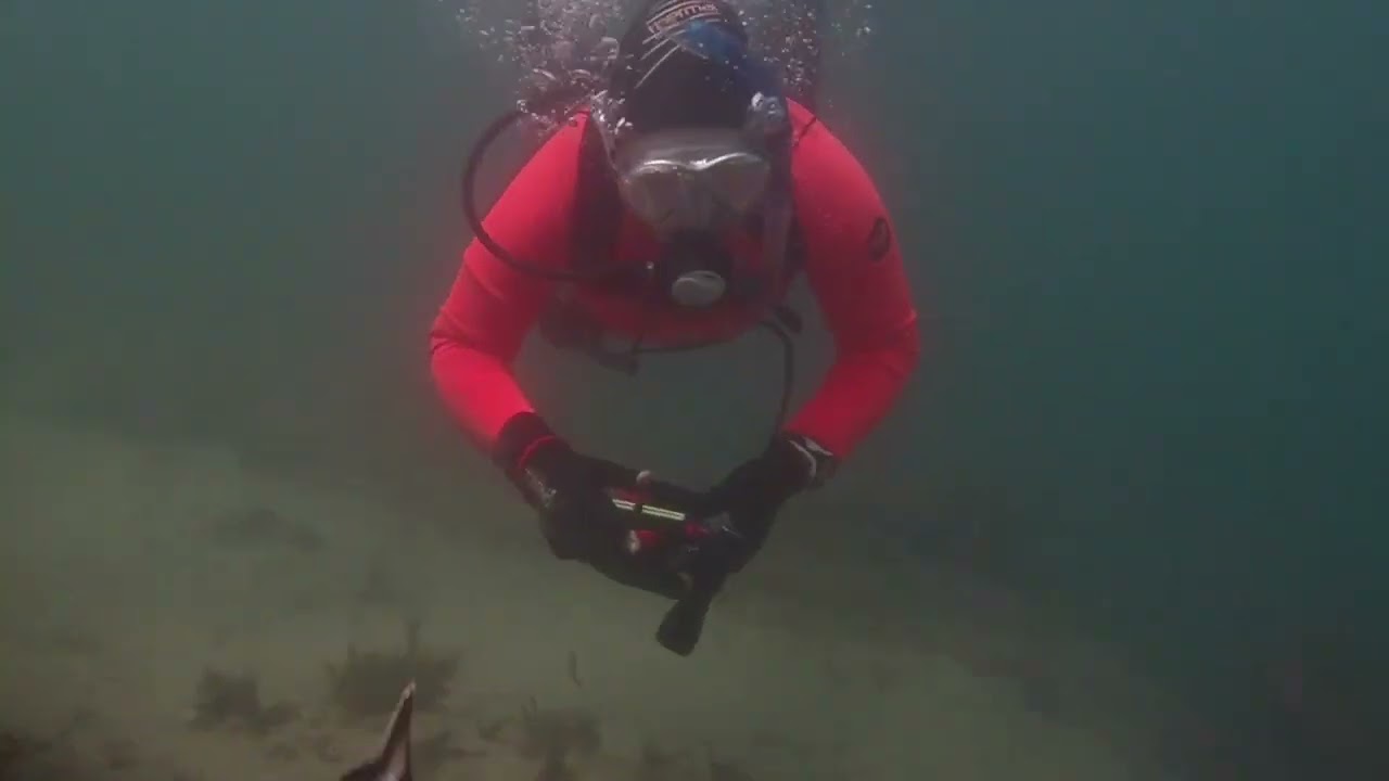 Diving Shiprock on a Cold and Murky Day