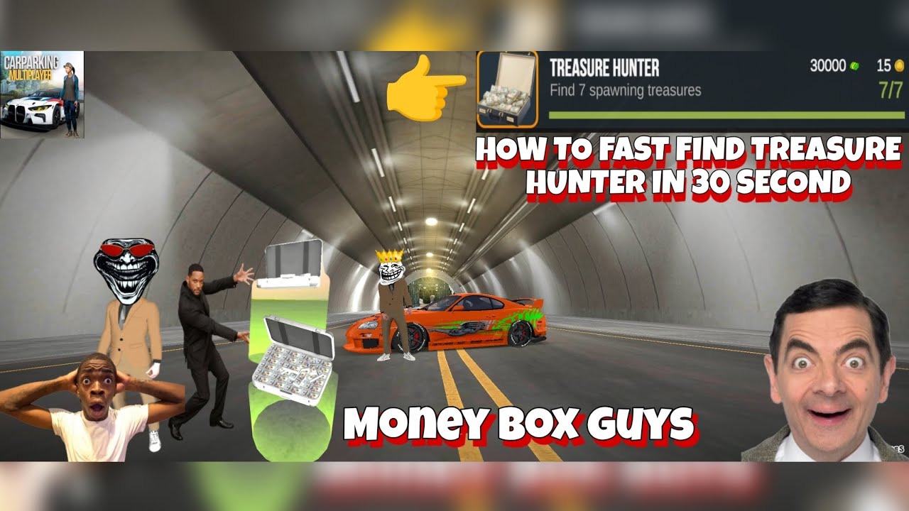 How To Do Treasure Hunter Task Easily in Carparkingmultiplayer #carparkingmultiplayer##cpmgiftbox#