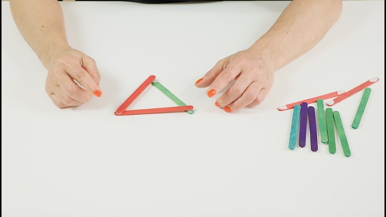 La mejor actividads con palitos para trabajar la geometría plana de manera manipulativa con niños
