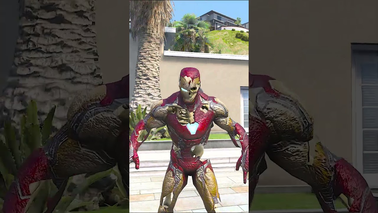 Zombie Iron Man Chainsaw Man Transformation!😱🔥#shorts #gta5