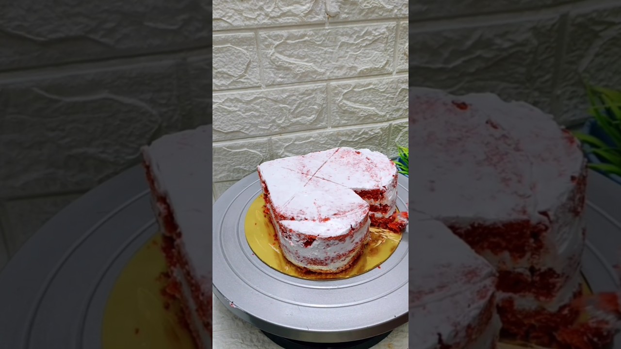 Heart shape cake cutting technique | heart shape cake without mould #trend #cakecutting #viral