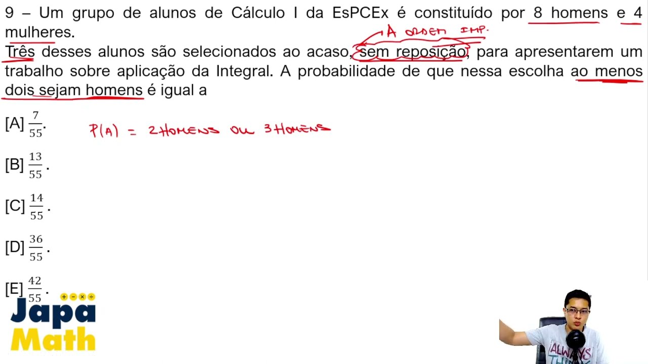 Prova EsPCEx Resolvida(2022 - 2023) - Matemática - Questão 09