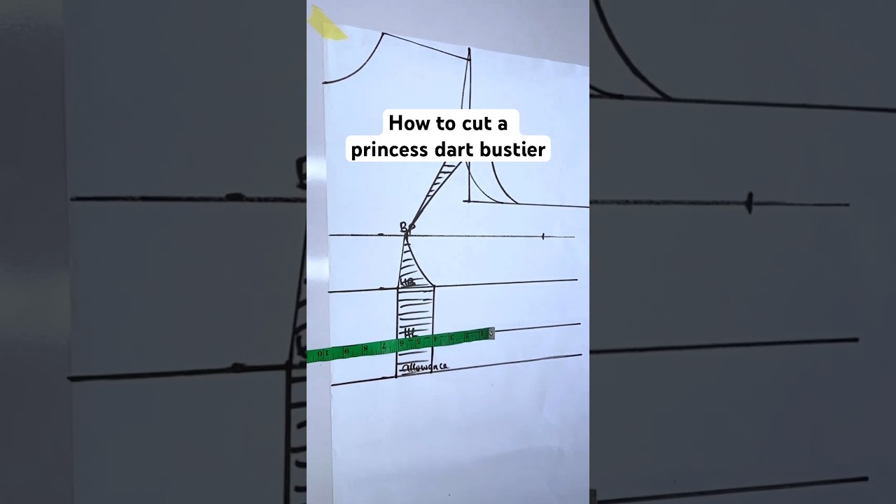 How to cut a princess dart bustier #youtubemadeforyou