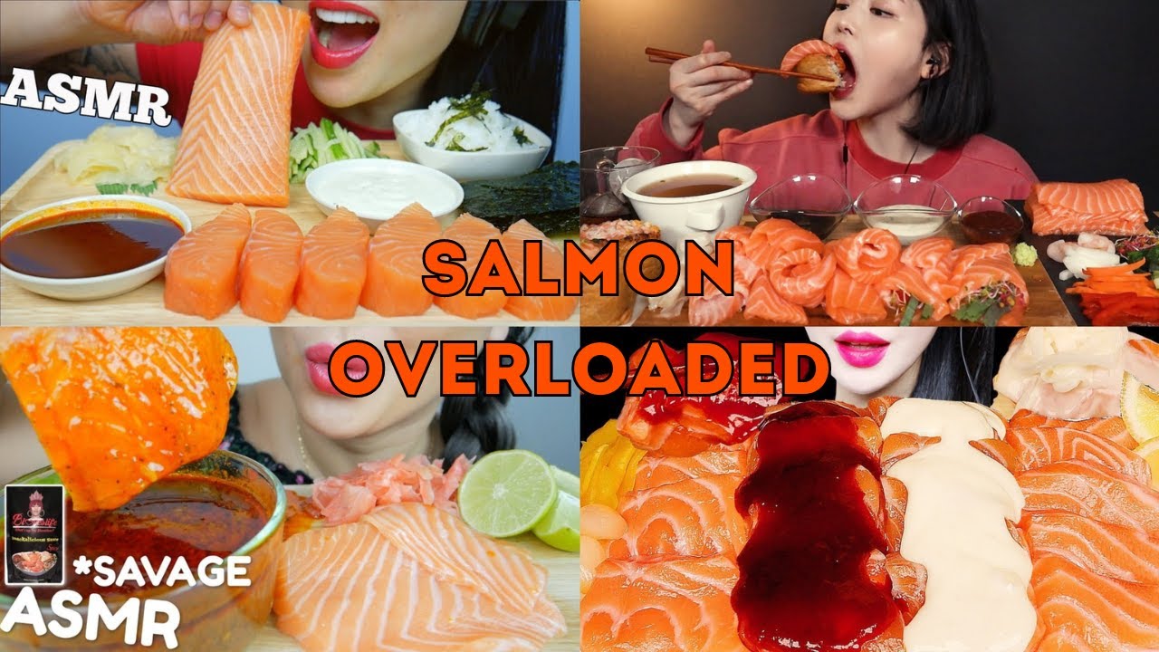 #salmon Best SALMON Eating Mukbang ASMR Compilation #asmr #eatingshow #asmrmukbang #asmrcompilation