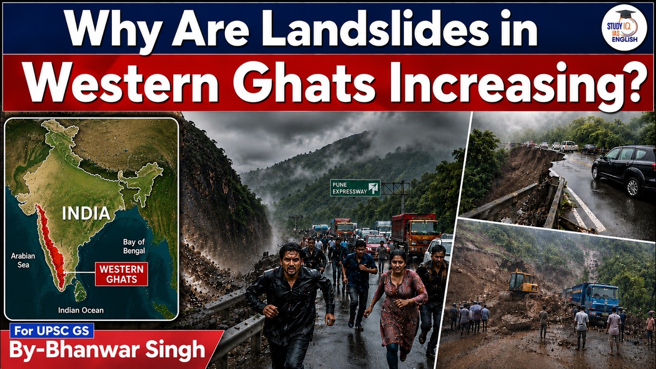 Why is Western Ghats Prone to Landslides? | Can Technology Save Lives? | StudyIQ IAS English