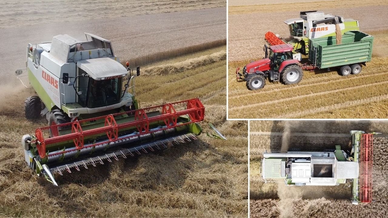 Gerste Dreschen mit dem Claas Lexion 450 | V660 | Case IH CS 120 | Brantner Silage Profi 8045 XXL