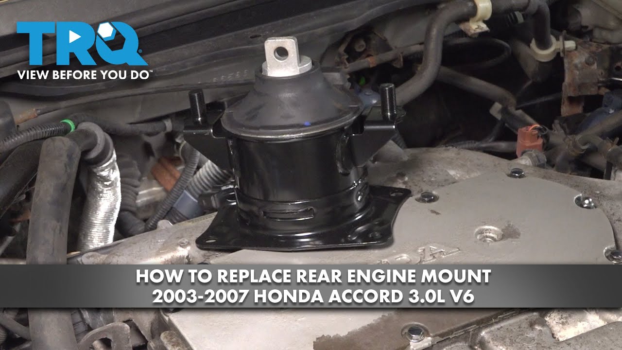Как заменить заднюю опору двигателя Honda Accord 3.0L V6 2003-2007