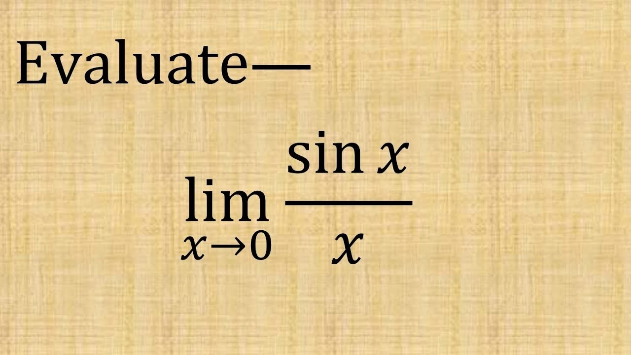 Limit of Sinx, Cosx & Tanx