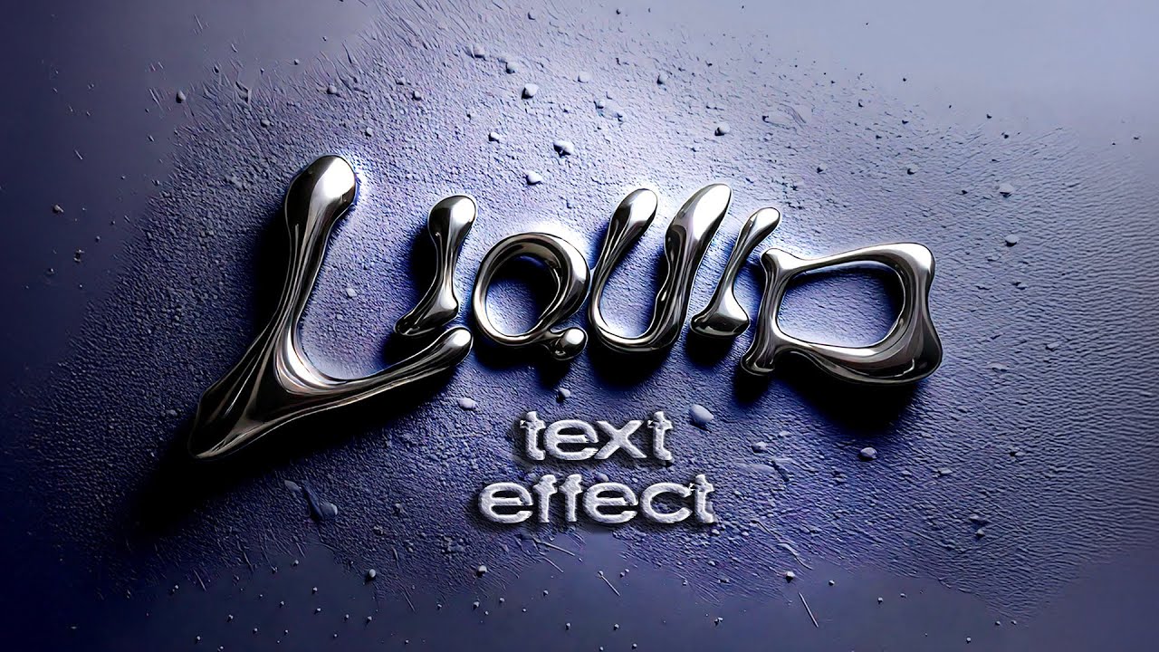 Liquid Metal Text Effect in Adobe Photoshop and Adobe Firefly Tutorial