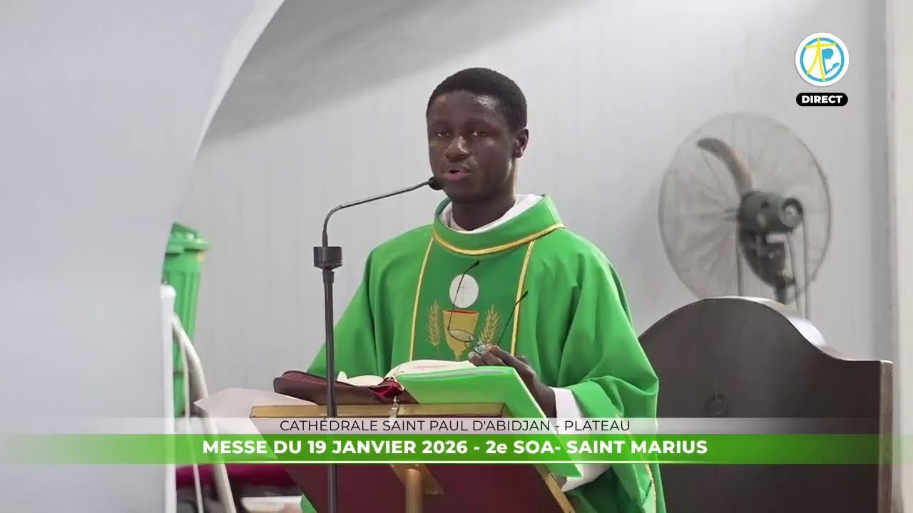 Messe de 12h30  du 19 janvier 2026 en direct de la Cathédrale Saint Paul d Abidjan - Plateau