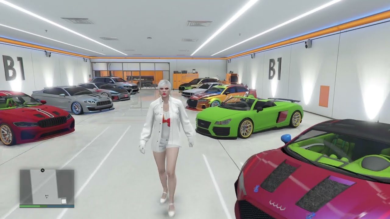 GTA 5 ONLINE. THE VINE WOOD CLUB. CAR SHOW ROOM. AUDI £ BMW CAR GARAGE.