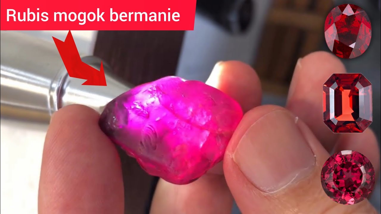 rubis sang de pigeon dans vallée nommée Mogok Birmanie