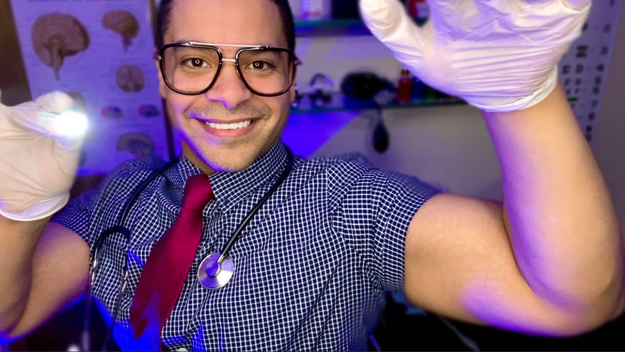 ASMR Doctor Full Body Medical Exam Roleplay For Tingle Immunity Eye Exam Light Ear Exam Soft Spoken