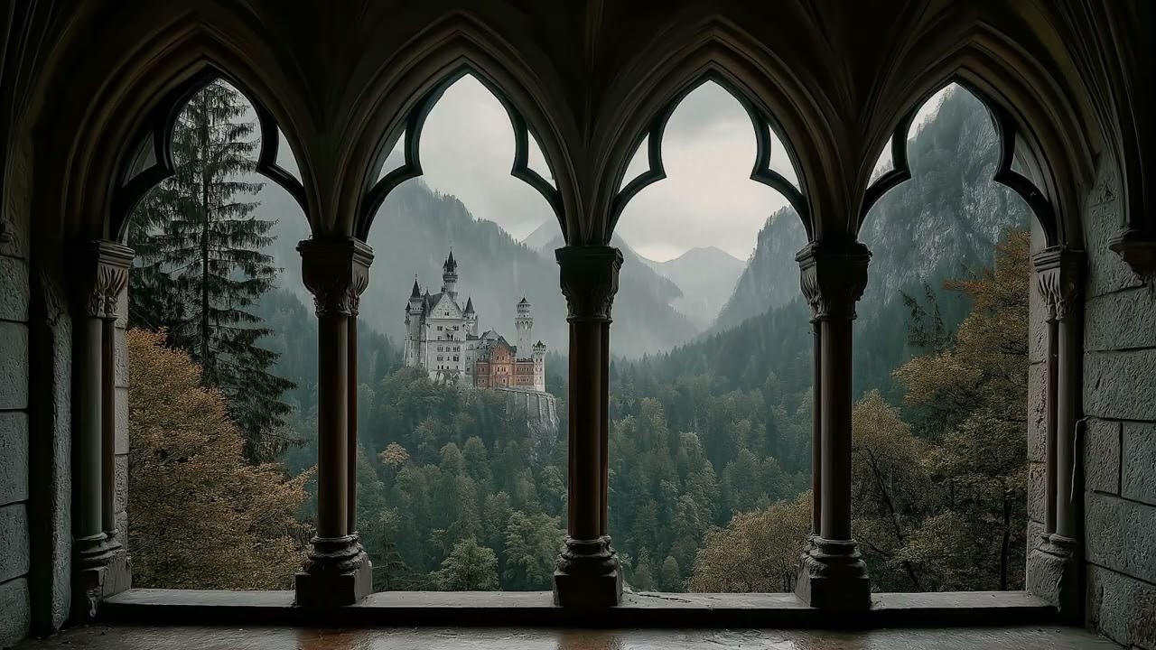 Window View |  Cozy Rainy Window View | Gentle Rain & Soft Wind Ambience for Sleep, Study & Relax