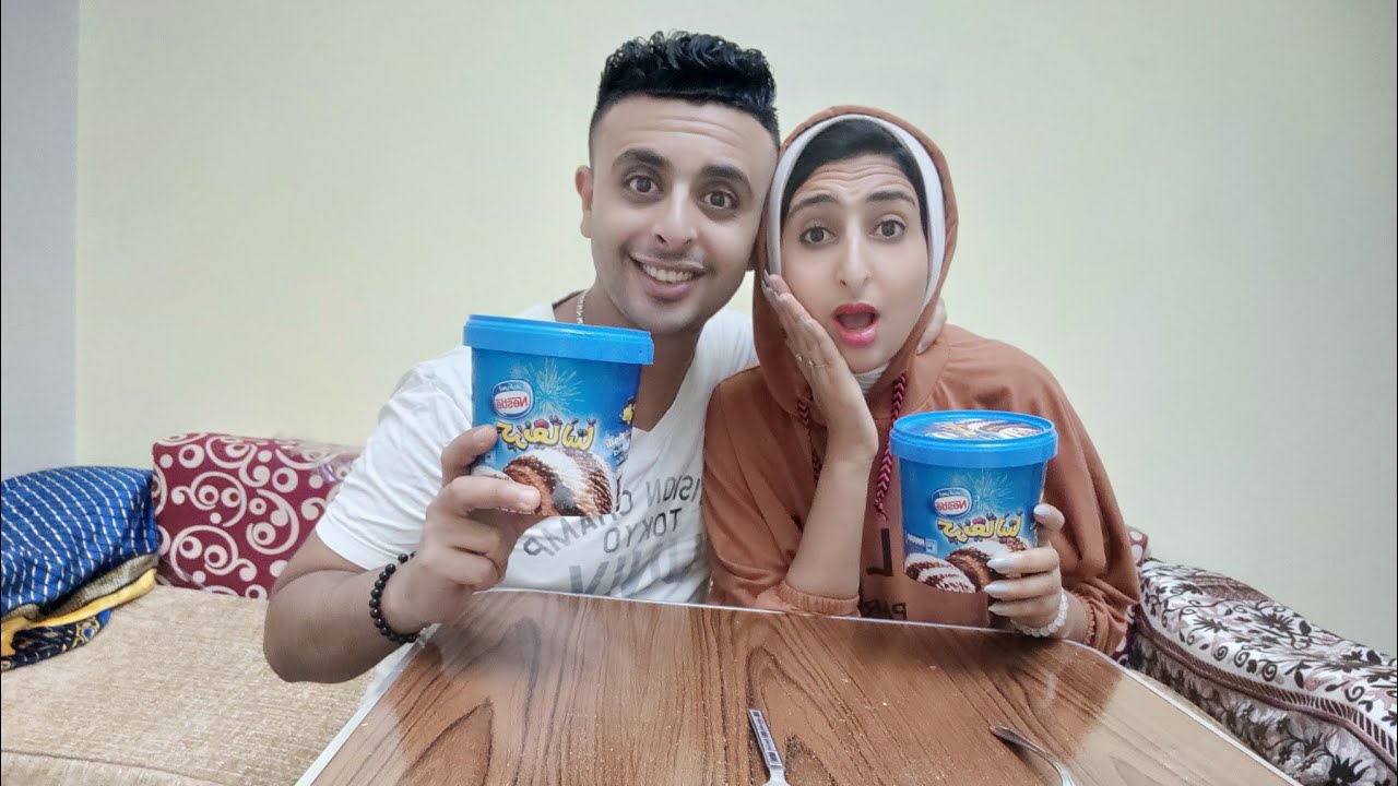 تحدي اكل اكبر كميه من الايس كريم🍧🍨 الحجم العائلي (مع احمد ) والعقاب صدمه😱